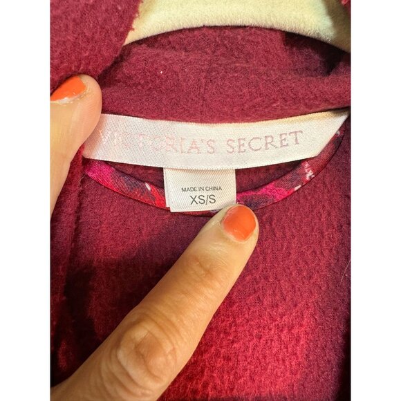 Victoria's Secret Womens Leopard Print Robe XS/S Satin Red Collar & Belt - Picture 4 of 15